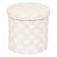 ATMOSPHERA - Pouf pliant "Pasti" blanc D38x38cm - vignette