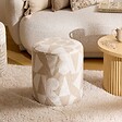 ATMOSPHERA - Pouf Rond Delor Beige 36x40 cm - vignette