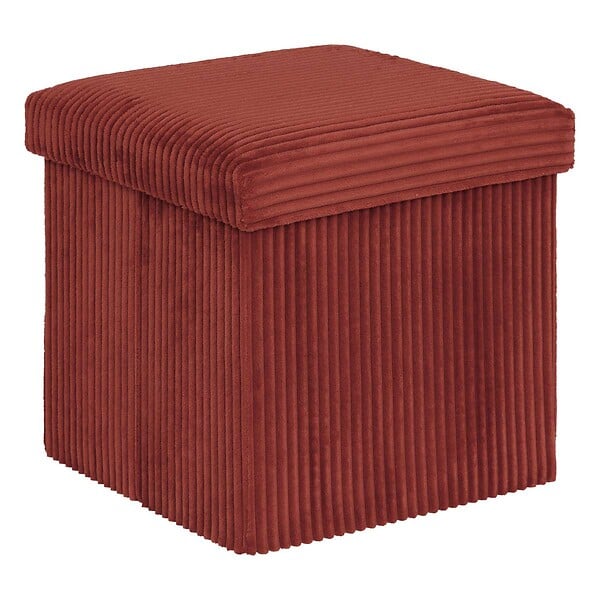 ATMOSPHERA - Pouf pliant Arum ambre 38x38cm - large