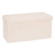ATMOSPHERA - Pouf pliant Arum ivoire 76x38cm - vignette