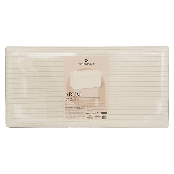 ATMOSPHERA - Pouf pliant Arum ivoire 76x38cm - large