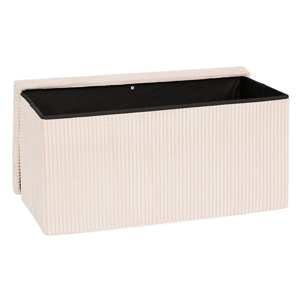 ATMOSPHERA - Pouf pliant Arum ivoire 76x38cm - large