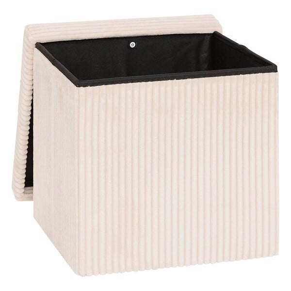 ATMOSPHERA - Pouf pliant Arum ivoire 38x38cm - large