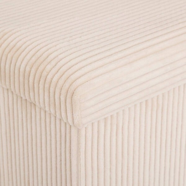 ATMOSPHERA - Pouf pliant Arum ivoire 38x38cm - large