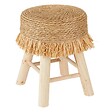 ATMOSPHERA - Tabouret "Gimpo" pin beige D30x40cm - vignette