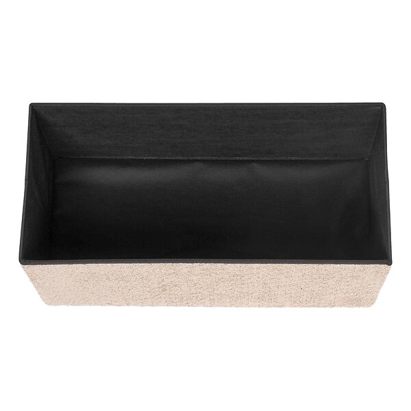 ATMOSPHERA - Pouf Pliable Coffre Soana en Bouclette Beige foncé 76x38cm - large
