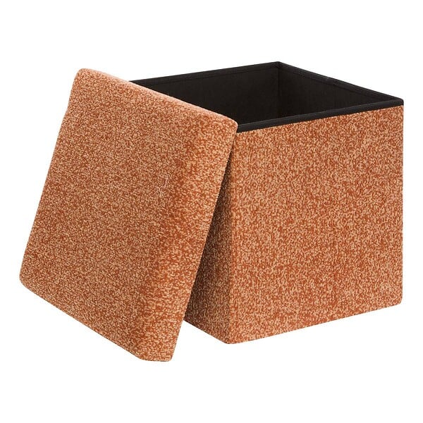 ATMOSPHERA - Pouf Coffre Pliable Oxia 38x38cm Ambre - large