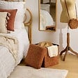 ATMOSPHERA - Pouf Coffre Pliable Oxia 38x38cm Ambre - vignette