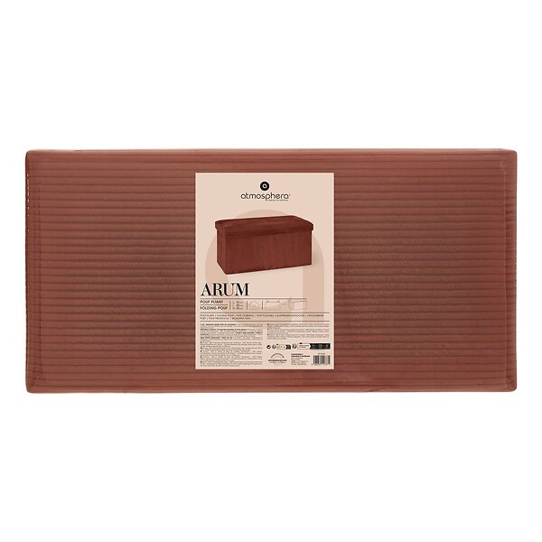 ATMOSPHERA - Pouf pliant Arum ambre 76x38cm - large