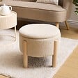 ATMOSPHERA - Tabouret Coffre Elki Blanc 45,5x37x45,5cm - vignette