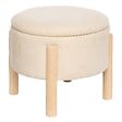 ATMOSPHERA - Tabouret Coffre Elki Blanc 45,5x37x45,5cm - vignette