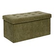 ATMOSPHERA - Pouf pliant double Lysandre 76x38cm vert cedre - vignette