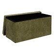 ATMOSPHERA - Pouf pliant double Lysandre 76x38cm vert cedre - vignette