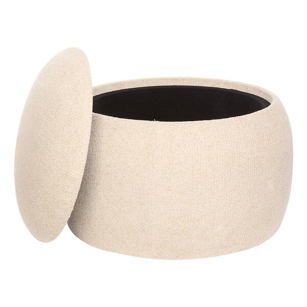 ATMOSPHERA - Pouf Coffre Elior 60x40cm Creme - large