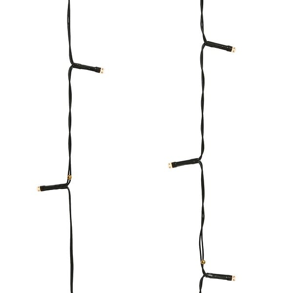 FEERIC LIGHTS & CHRISTMAS - Rideau de façade lumineux extérieur solaire 204 LED blanc chaud l.120cm - large