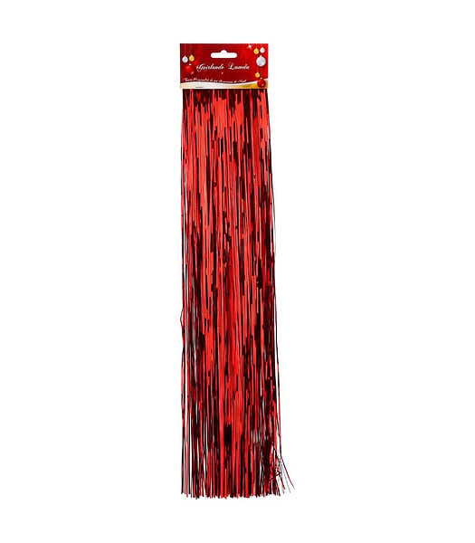 FEERIC LIGHTS & CHRISTMAS - Guirlande de Noël Lametta droit Rouge brillant 300 brins 50 x 50 cm - large