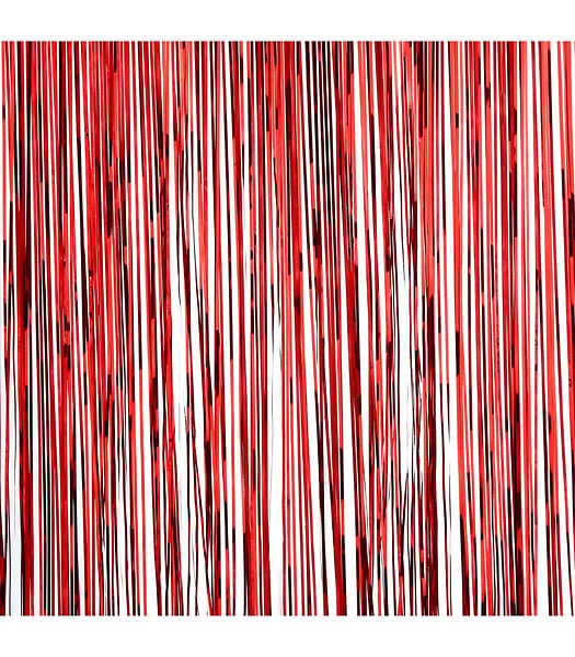 FEERIC LIGHTS & CHRISTMAS - Guirlande de Noël Lametta droit Rouge brillant 300 brins 50 x 50 cm - large