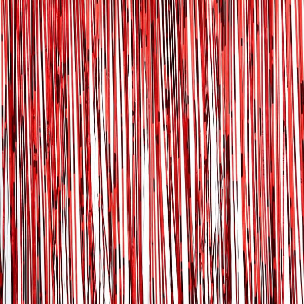 FEERIC LIGHTS & CHRISTMAS - Guirlande de Noël Lametta droit Rouge brillant 300 brins 50 x 50 cm - large