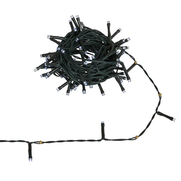 FEERIC LIGHTS & CHRISTMAS - Guirlande lumineuse extérieure solaire 100 LED blanc froid l.10m - large