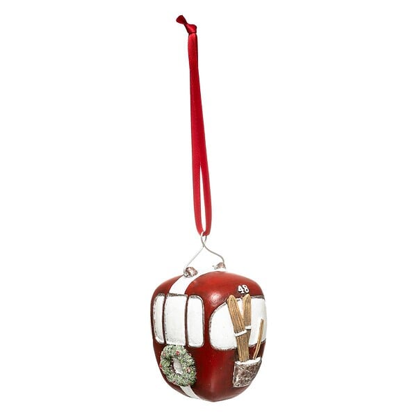 FEERIC LIGHTS & CHRISTMAS - Sujet de Noël en Résine Télécabine Rouge H 8 cm - large
