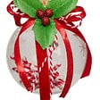 FEERIC LIGHTS & CHRISTMAS - Boule intérieur sucre d'orge D.8cm rouge - vignette