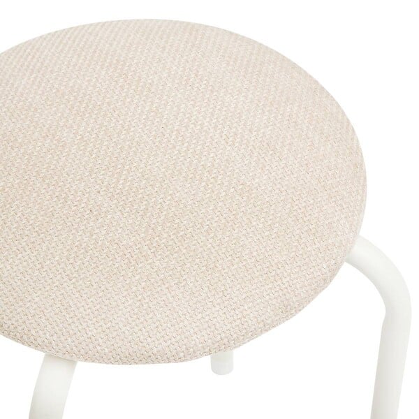 5 FIVE SIMPLY SMART - Tabouret Flexy Plus beige en tissu chiné - large