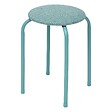 5 FIVE SIMPLY SMART - Tabouret Flexy Plus vert céladon en tissu chiné - vignette