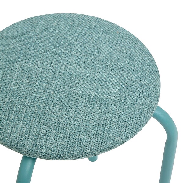 5 FIVE SIMPLY SMART - Tabouret Flexy Plus vert céladon en tissu chiné - large