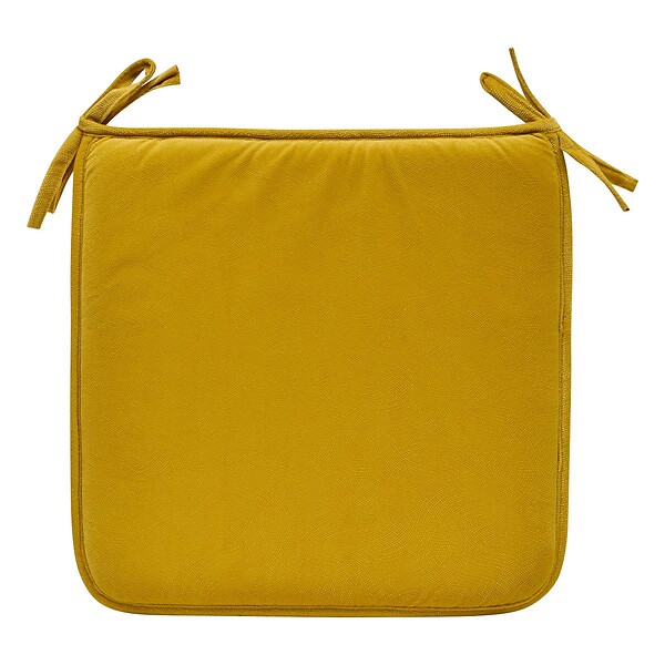 ATMOSPHERA - Galette de chaise Lilou ocre 38x38cm - large