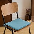 ATMOSPHERA - Galette de chaise Lilou bleu canard D38x38cm - vignette