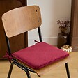 ATMOSPHERA - Galette de chaise Lilou rouge grenat 38x38cm - vignette