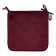 ATMOSPHERA - Galette de chaise Lilou rouge grenat 38x38cm - vignette