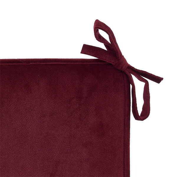 ATMOSPHERA - Galette de chaise Lilou rouge grenat 38x38cm - large