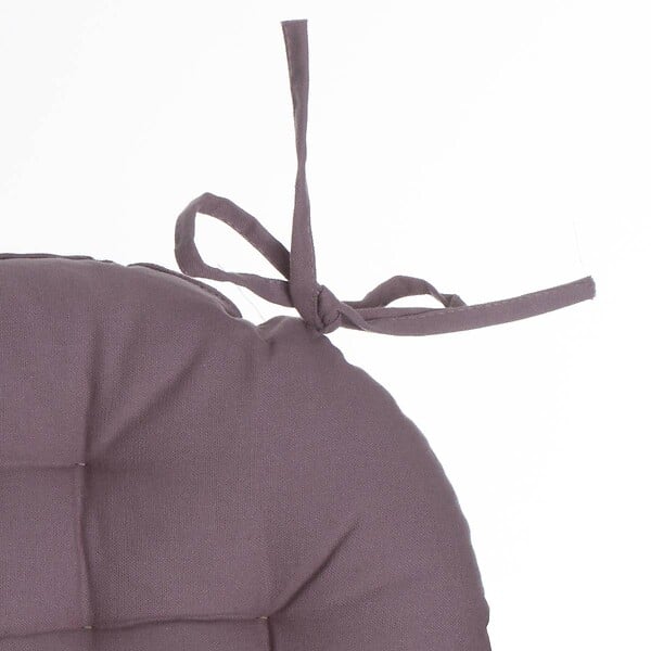 ATMOSPHERA - Galette de chaise ronde gris taupe D38cm - large