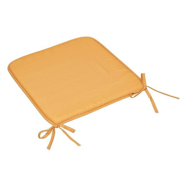 ATMOSPHERA - Galette de chaise Micro jaune ocre 39x39cm - large