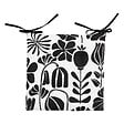 ATMOSPHERA - Galette de chaise "Twisted lime" coton noir & blanc 38x38cm - vignette