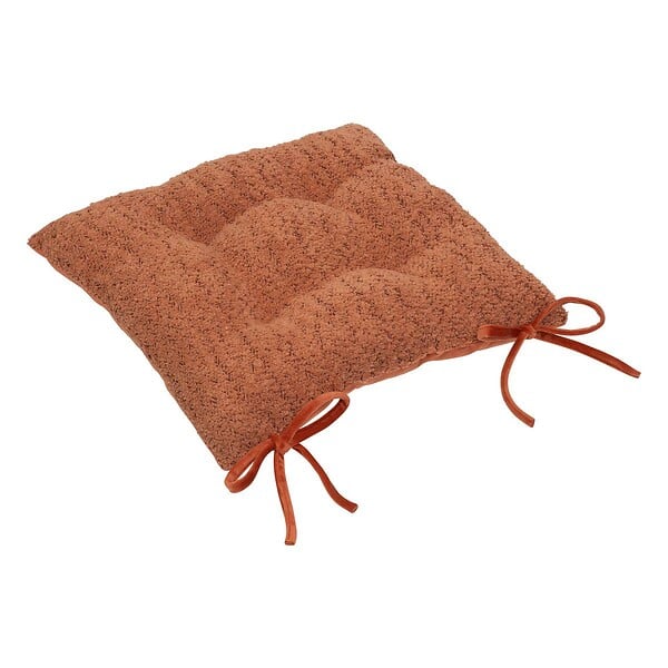 ATMOSPHERA - Galette de chaise Soana bouclette terracotta 38x38cm - large