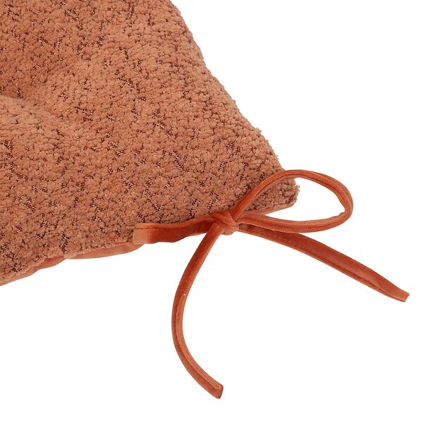 ATMOSPHERA - Galette de chaise Soana bouclette terracotta 38x38cm - large
