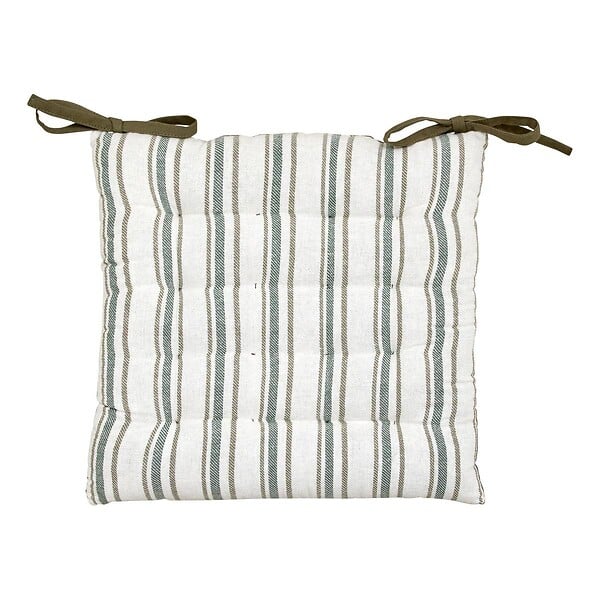 ATMOSPHERA - Galette de chaise Groove 38x38cm rayée vert - large