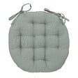 ATMOSPHERA - Galette de chaise "Anjali" en coton D38cm vert céladon - vignette