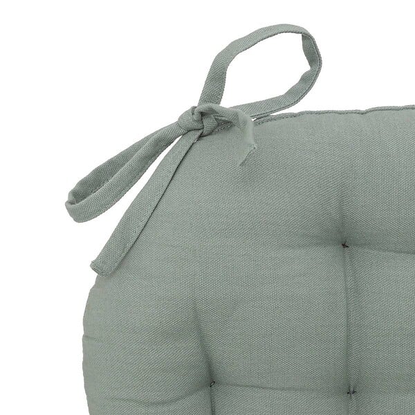 ATMOSPHERA - Galette de chaise "Anjali" en coton D38cm vert céladon - large