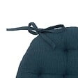 ATMOSPHERA - Galette de chaise "Anjali" en coton D38cm bleu égéen - vignette