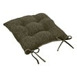 ATMOSPHERA - Galette de chaise Soana bouclette vert kaki 38x38cm - vignette