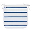 ATMOSPHERA - Galette de chaise Oceania 39x39cm rayée bleu et blanc - vignette