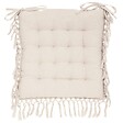 ATMOSPHERA - Galette de chaise "Macra" en macramé blanc ivoire 40x40cm - vignette