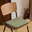 ATMOSPHERA - Galette de chaise Lilou vert Kaki 38x38cm - vignette