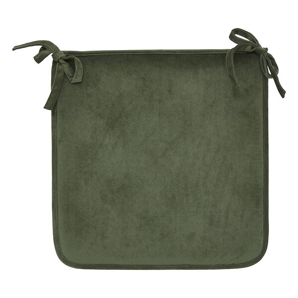 ATMOSPHERA - Galette de chaise Lilou vert Kaki 38x38cm - large