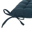 ATMOSPHERA - Galette de chaise "Anjali" en coton 38x38cm bleu égéen - vignette