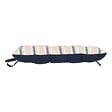 ATMOSPHERA - Galette de chaise Groove 38x38cm rayée bleu navy - vignette