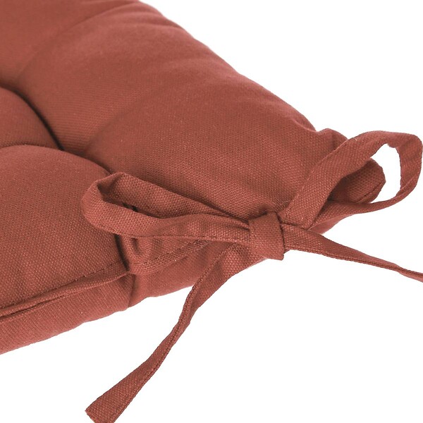 ATMOSPHERA - Galette de chaise rose terracotta 38x38cm - large